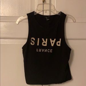 Graphic cropped tank
